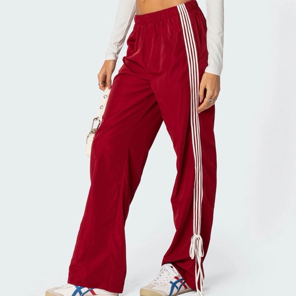 Edikted Remy Bow Ribbon Track Pants - Picture 2 of 2